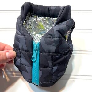 PUFFIN Insulated Camo Puffer Vest Drink Koozie